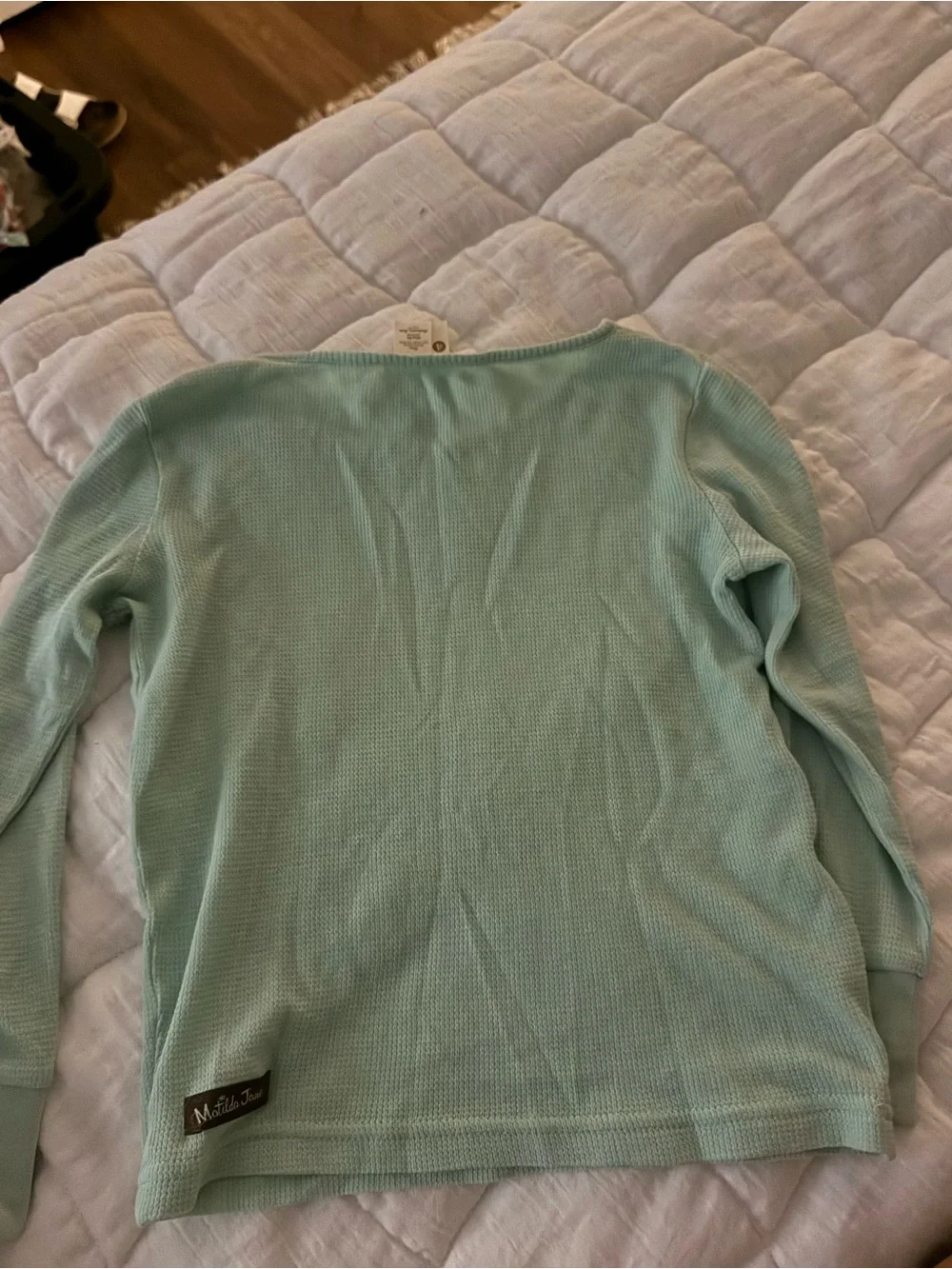 Matilda Jane Mint Green Waffle Knit Button Pullover